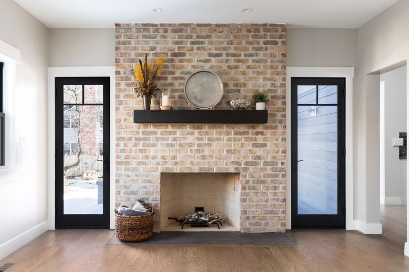 Completed Brick Fireplace
